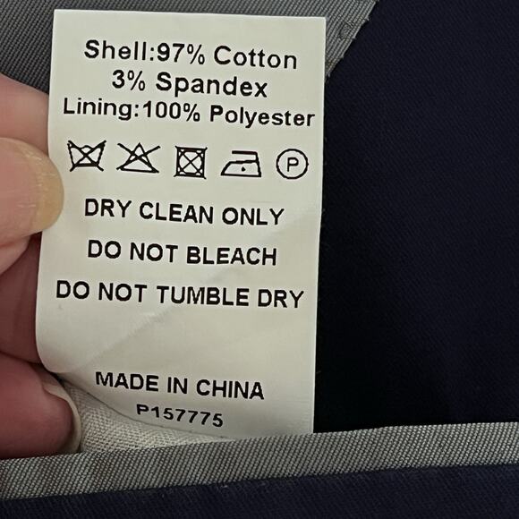 Samuel Windsor Mens Sport Business  Jacket Blazer 40L Navy Blue Cotton READ - Picture 11 of 13